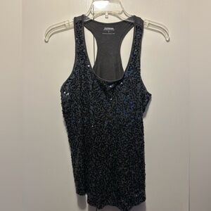 Black sequin tank